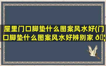 屋里门口脚垫什么图案风水好(门口脚垫什么图案风水好辨别家 🦊 里的大门方位)